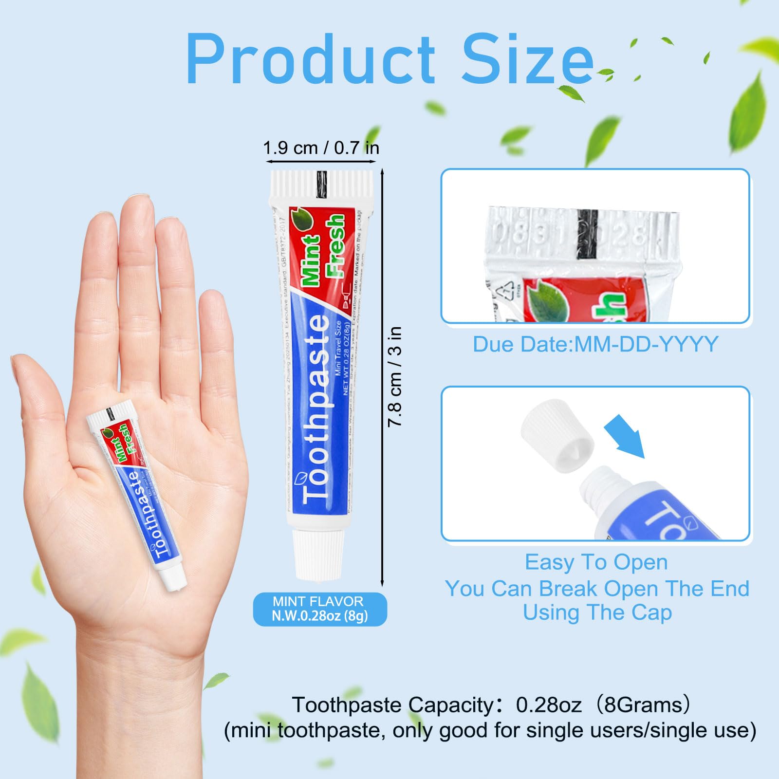 HOIQIRY dentifrico mini para camping portátil y compacto.