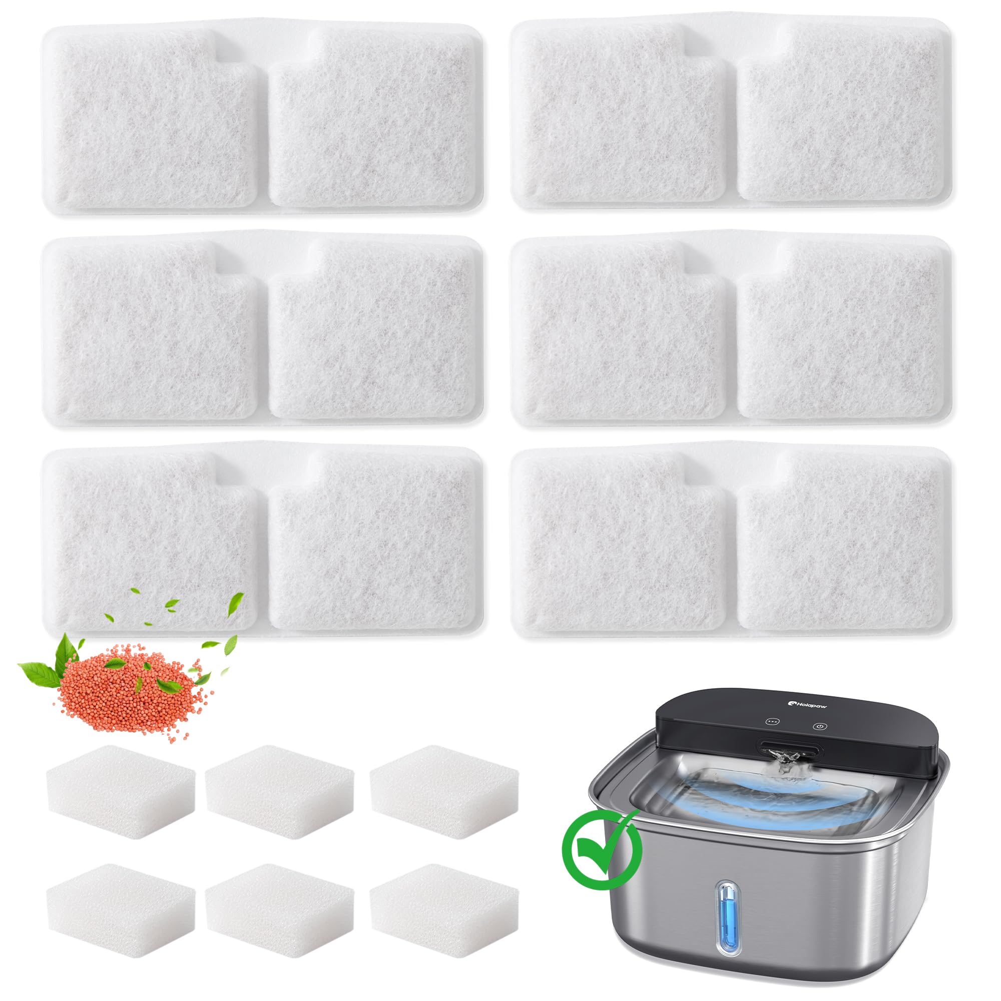 HOLAPAW filtros para gatos 128oz: filtración segura para agua limpia cada día.