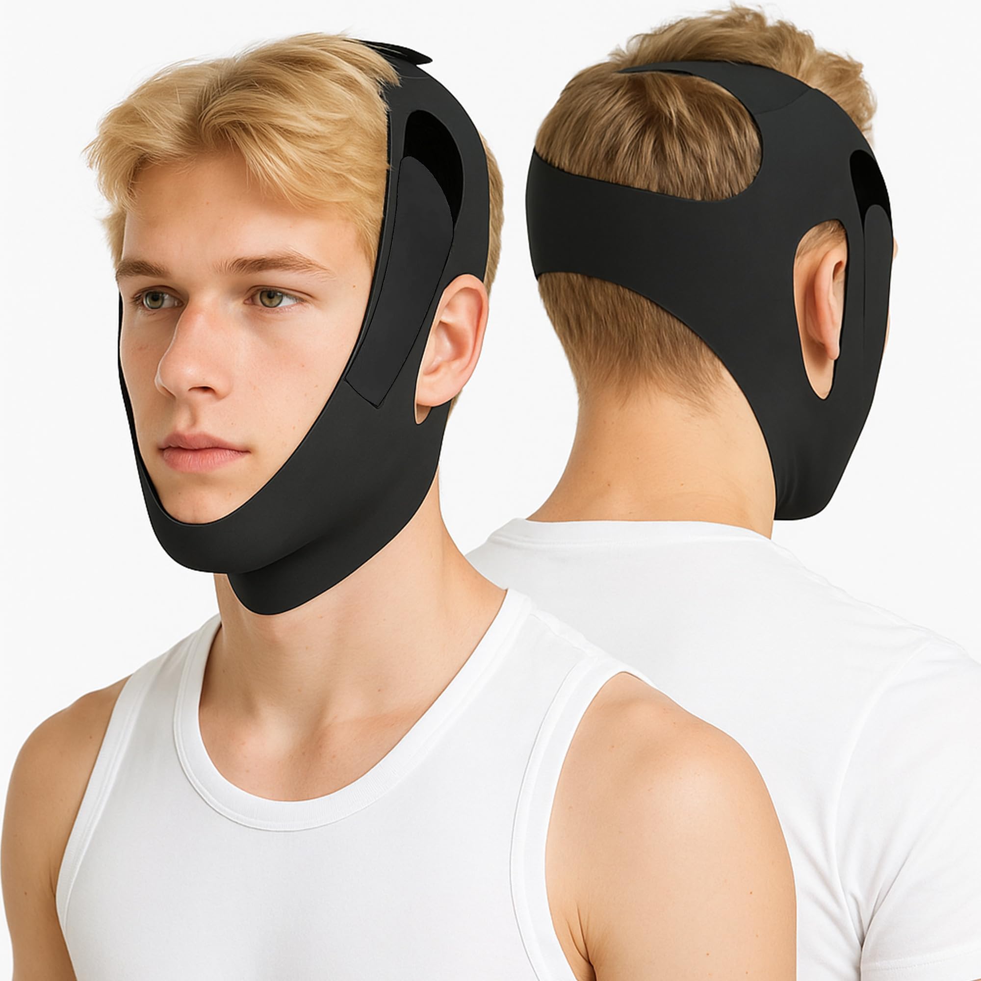 Holinee chin strap para dormir, ajuste cómodo para uso nocturno y mayor estabilidad.