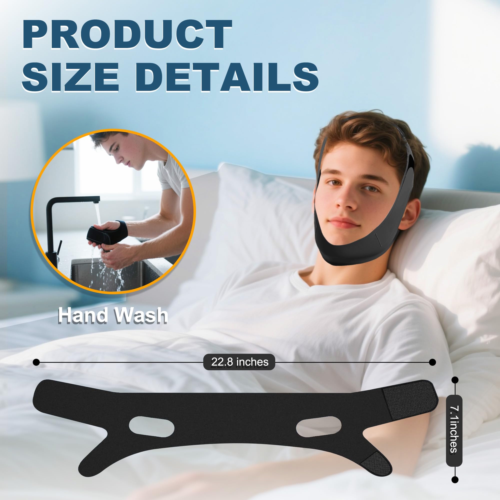 Holinee chin strap unisex para hombres y mujeres, adecuado para diferentes posturas.