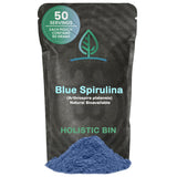 Holistic Bin, polvo de espirulina azul, perfecto para batidos y color natural.