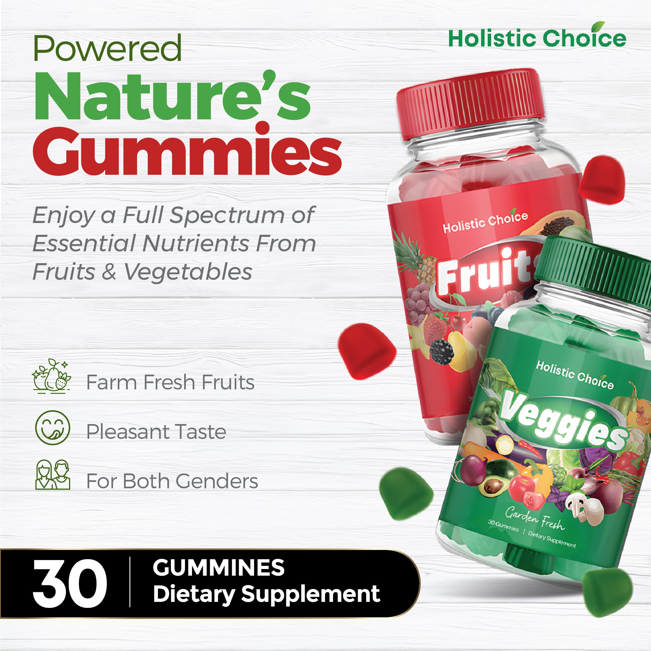 Despensa de la familia lista con Holistic Choice en dos frascos