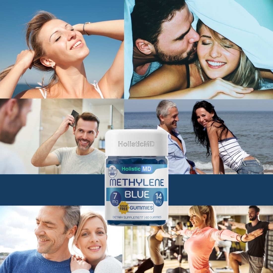 Detalle de textura de la gomita azul Holistic MD
