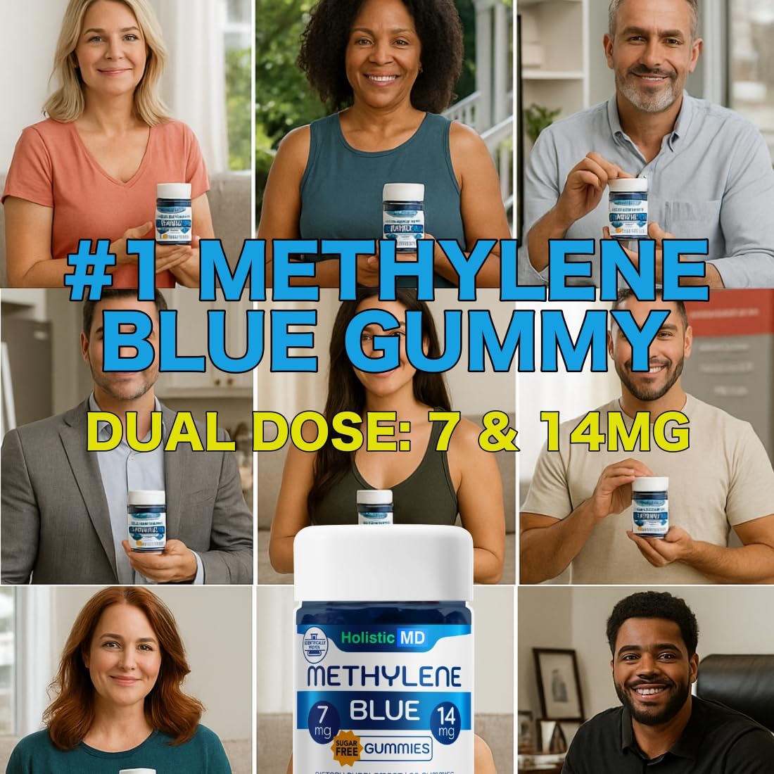 Gominotas veganas sin azúcar Holistic MD Metileno Azul
