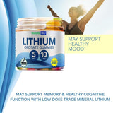 Litio Orotate Holistic MD: gomitas sabor fresa para variedad diaria.