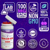 Gomitas de cereza Holistic Method, sabor agradable y uso diario para relajación.