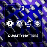 Presentación de 120 gomitas Holistic Method, práctica dosificación para la familia.