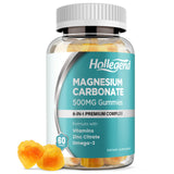 Gomitas HOLLEGEND de magnesio 500 mg para apoyo muscular y digestivo.