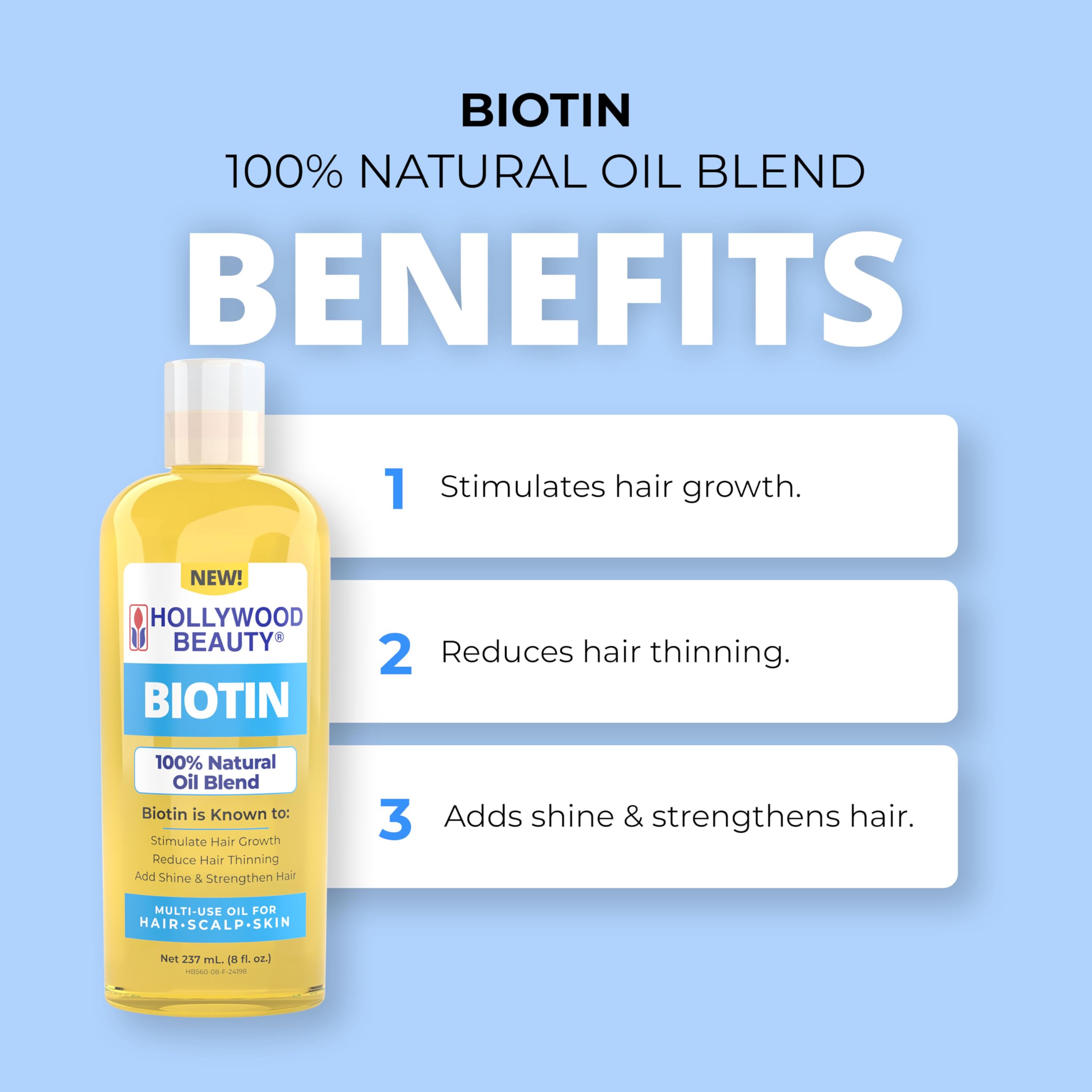 Hollywood Beauty Aceite de Biotina para uñas: fortalecimiento y elasticidad