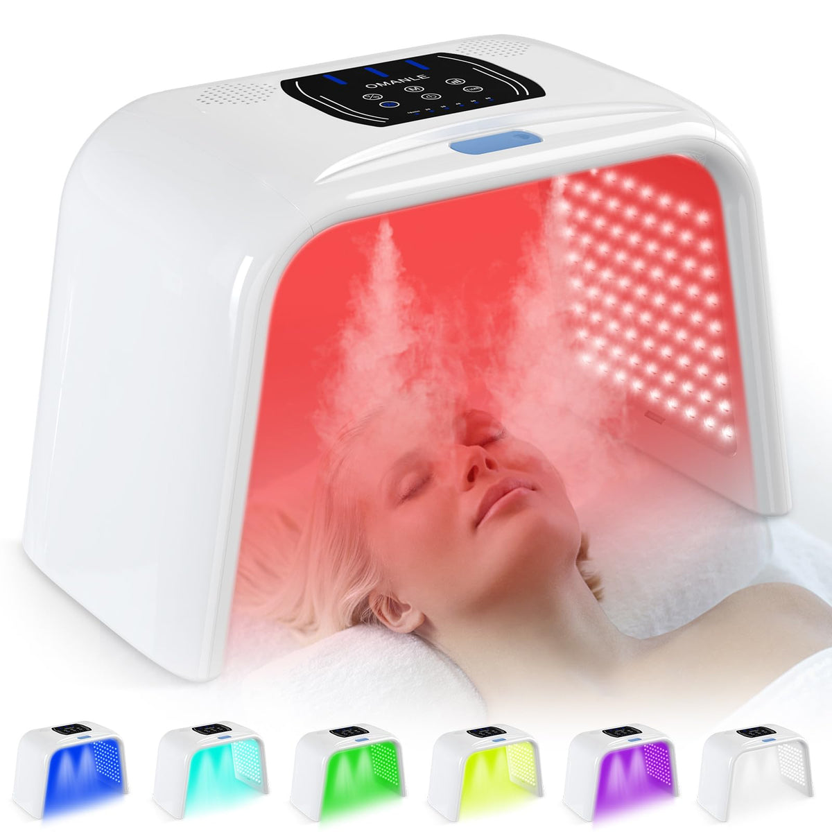 Holsn LED rostro con spray, hidrata la piel durante la sesión