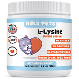 Holy Pets Lisina pura en polvo, 1000 mg por porción para gatos, apoyo inmunitario.