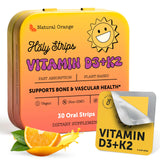HOLY STRIPS D3K2 5000IU, empaque: conveniencia diaria para huesos y equilibrio.