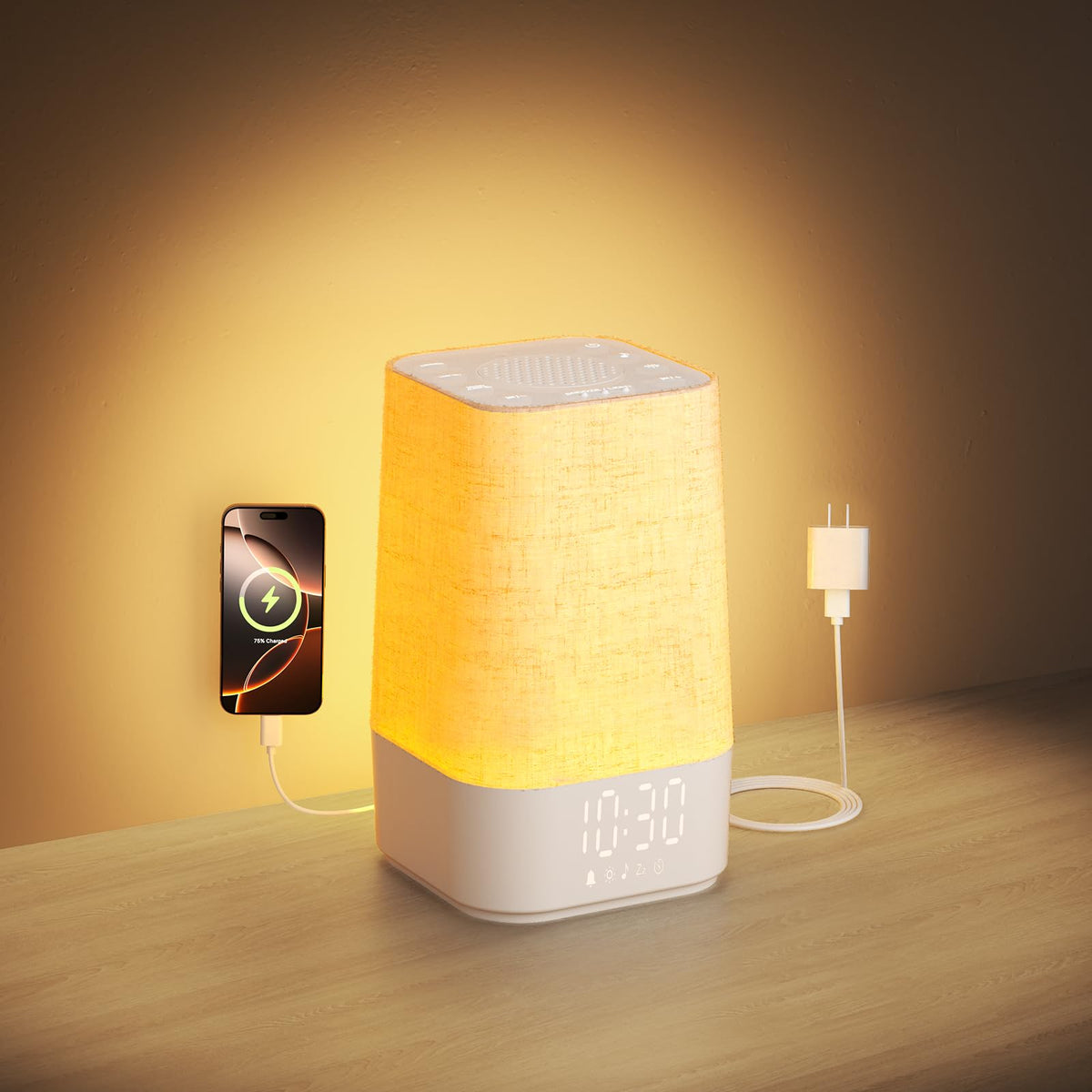 HOMEBEST Alarma amanecer con luz gradual para un despertar suave.