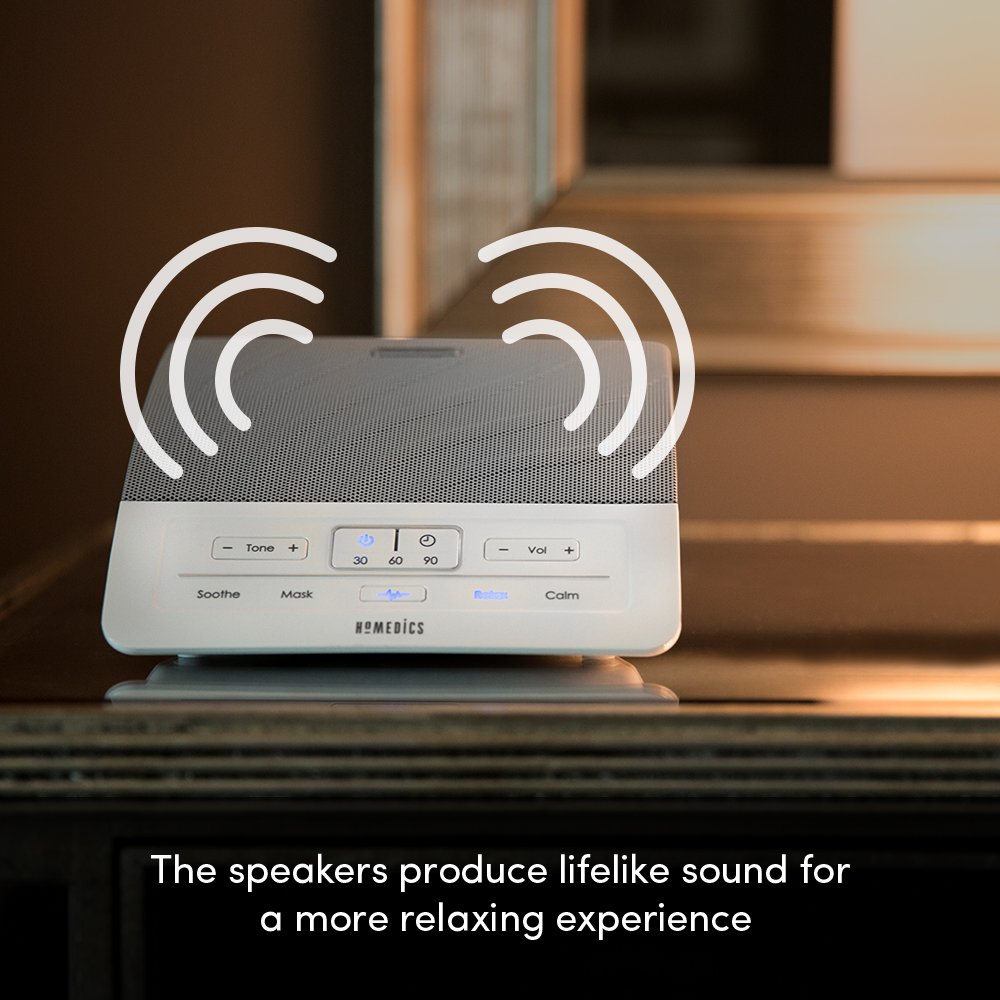 HoMedics Deep Sleep I, temporizador, programa 30, 60 o 90 minutos para dormir sin interrupciones