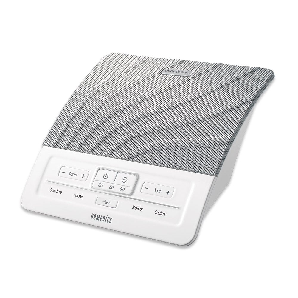 HoMedics Deep Sleep I, vista frontal, ideal para iniciar una sesión de ruido blanco para dormir mejor