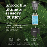 Homedics SereneScent, intensidad de aroma ajustable en tres niveles.