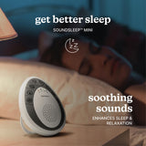 Homedics ofrece cuatro sonidos naturales para relajación y concentración.