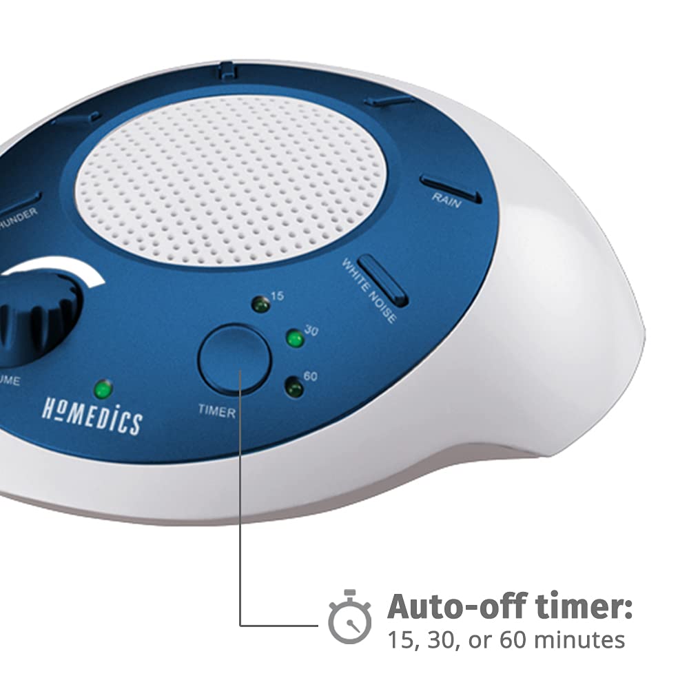 Homedics SoundSleep contenido-del-embalaje incluye unidad, adaptador y guía rápida.