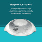Homedics SoundSleep ayuda al sueño del bebé con sonidos suaves.