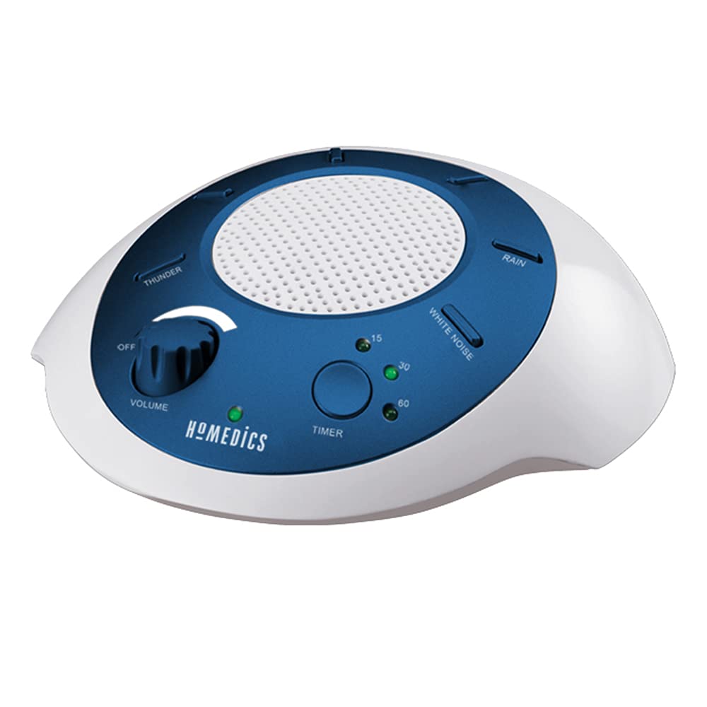 Homedics SoundSleep ruído blanco azul portátil para dormir mejor en casa o viaje.