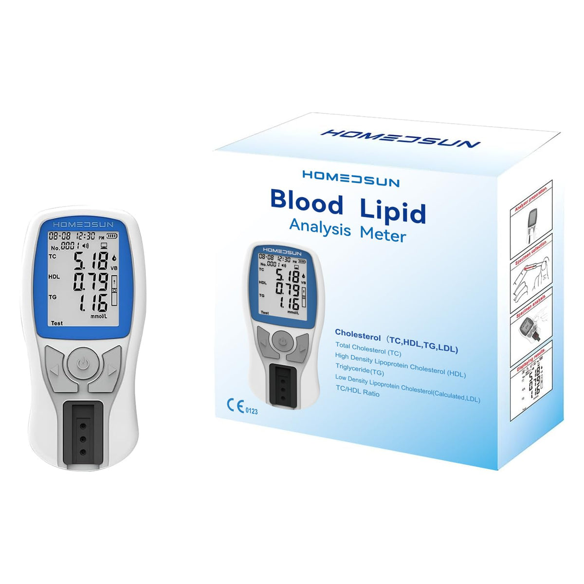HOMEDSUN HSLPM-102 kit en mano para pruebas rápidas en casa