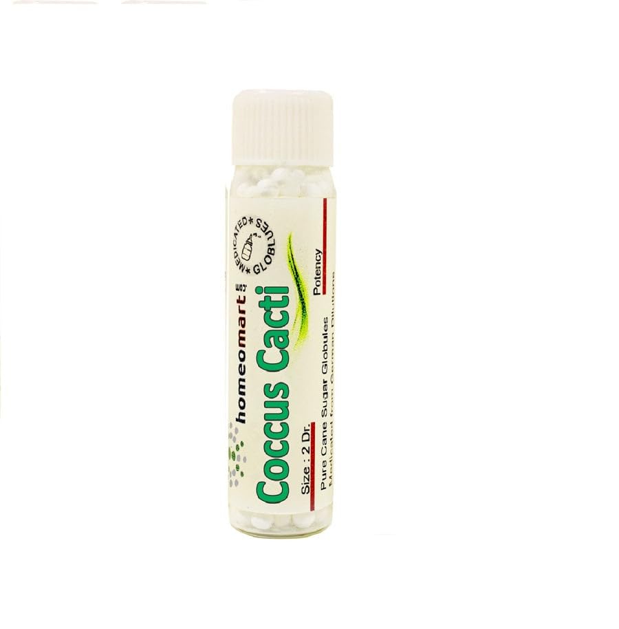 HomeoMart Coccus Cactis glóbulos dentro del frasco para disolución fácil