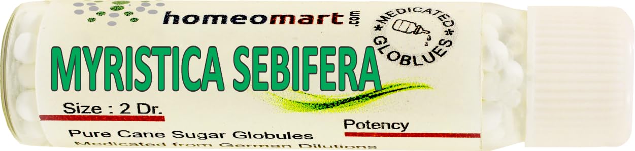 Homeomart Myristica Sebifera: pellets 6c, dos frascos para manejo cómodo