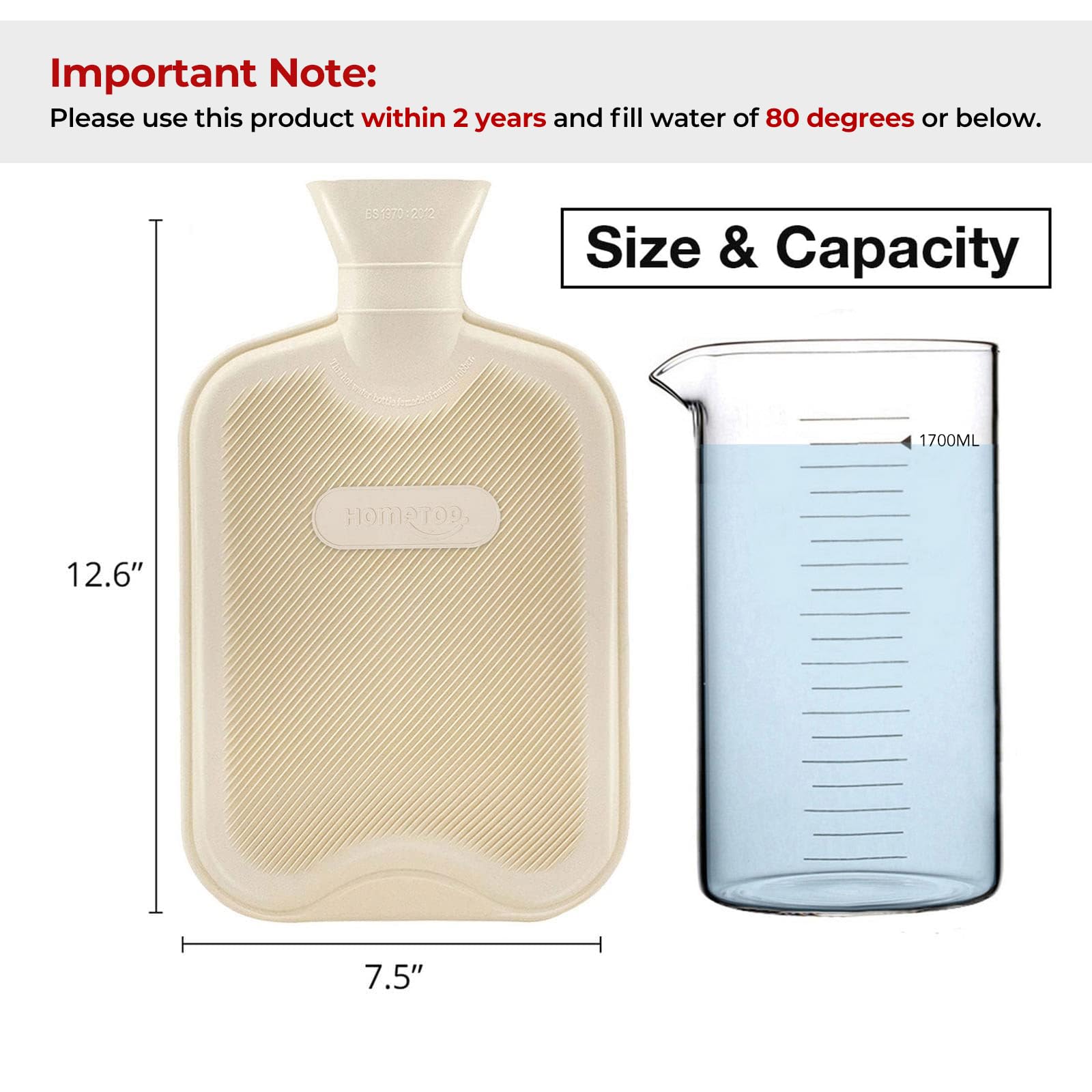 HomeTop bolsa con certificación de seguridad BS1970:2012 para uso fiable