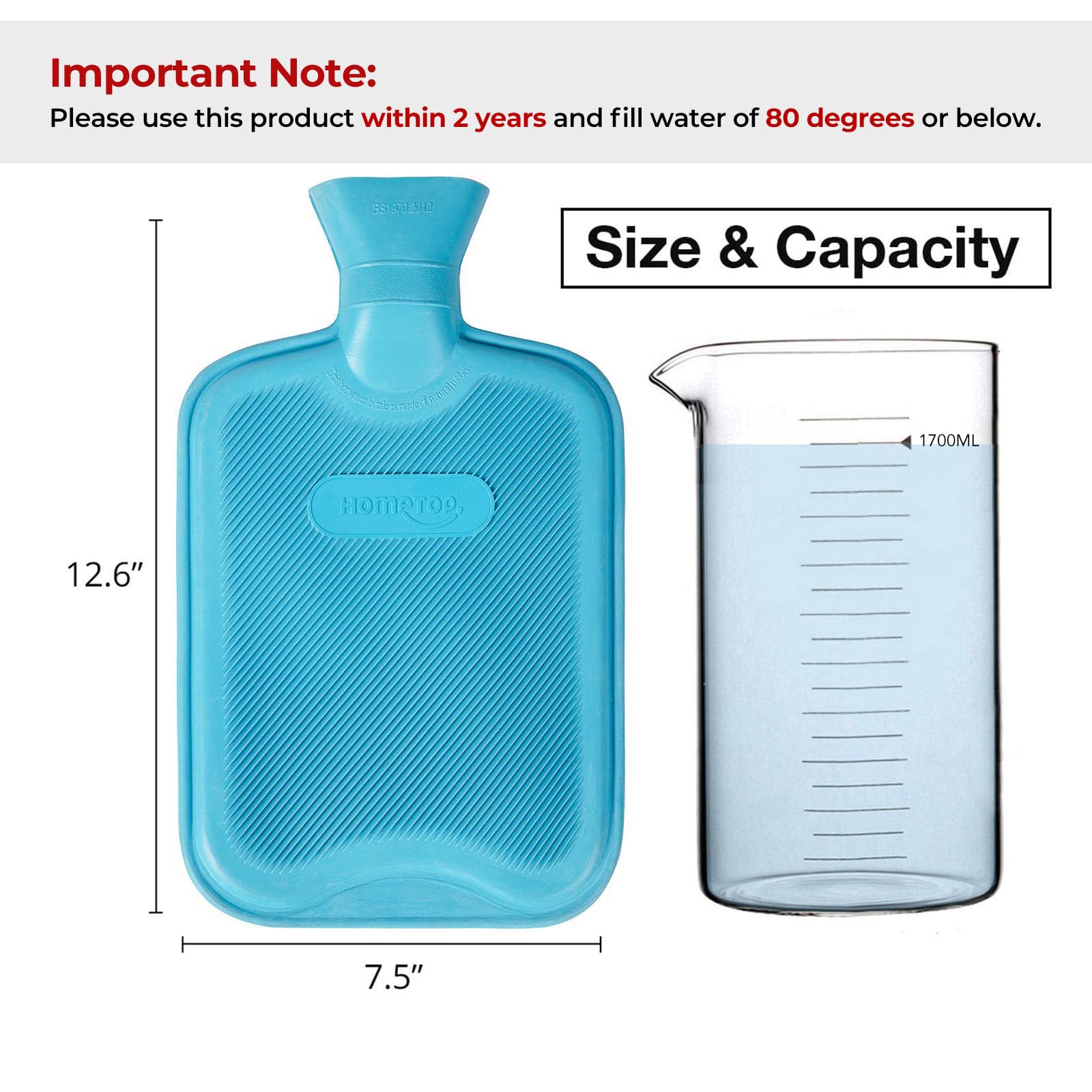 HomeTop botella de seguridad BS1970-2012 para tranquilidad familiar.