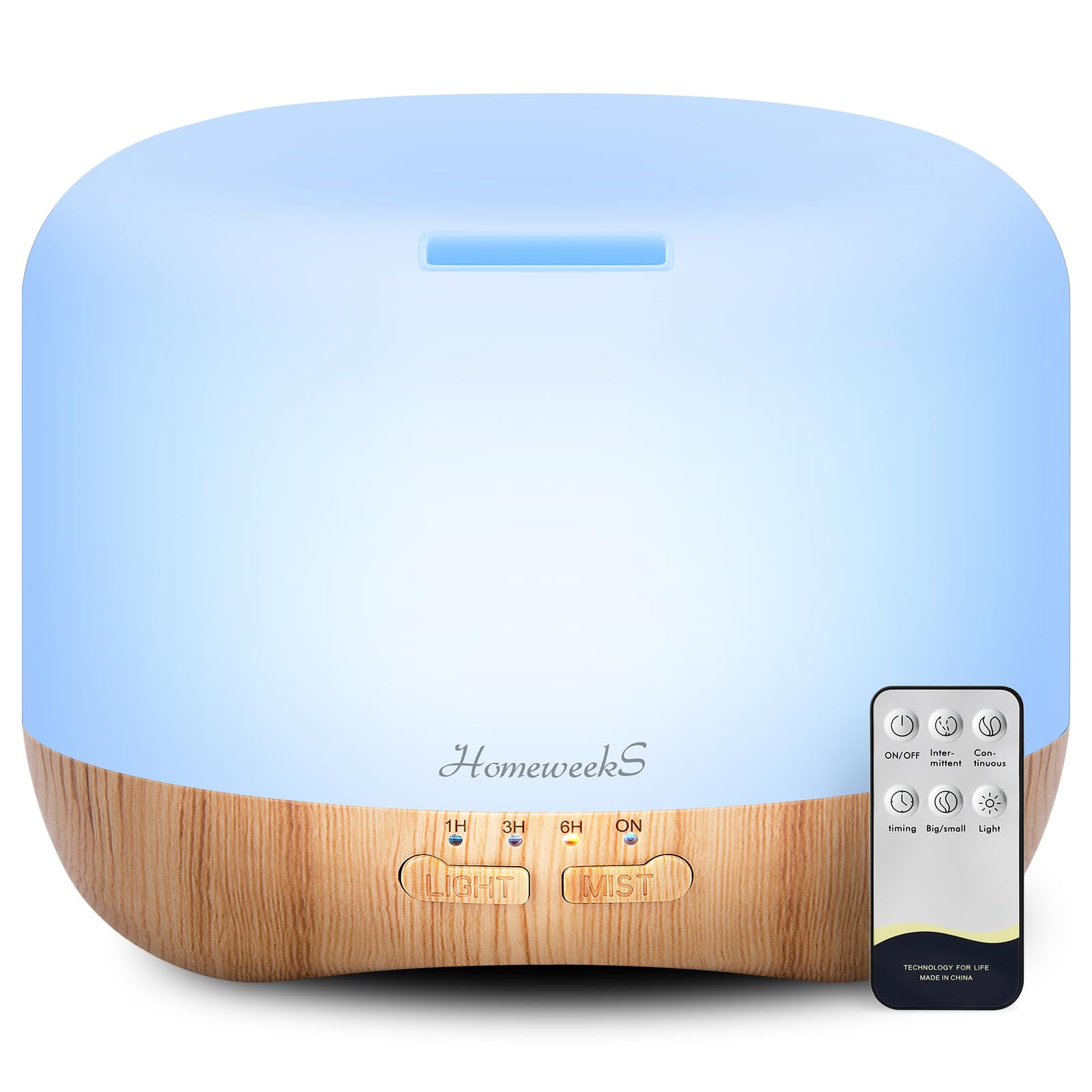Homeweeks difusor de aceites con tanque de 300 ml para aromaterapia en casa