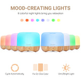 Homeweeks difusor iluminación de siete colores para crear atmósfera