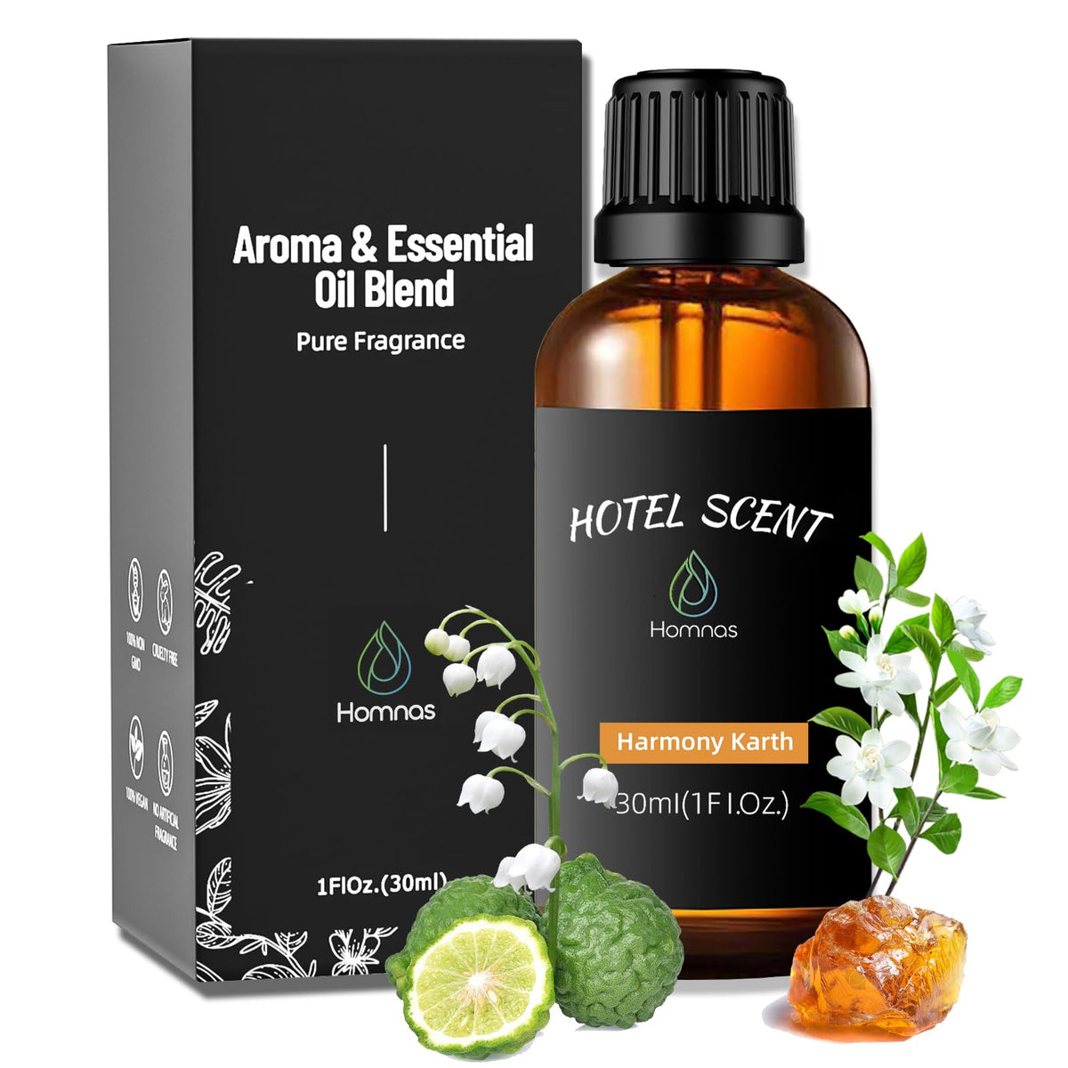 Homnas Harmony Karth: aceite-difusor-30ml listo para aromaterapia en casa.