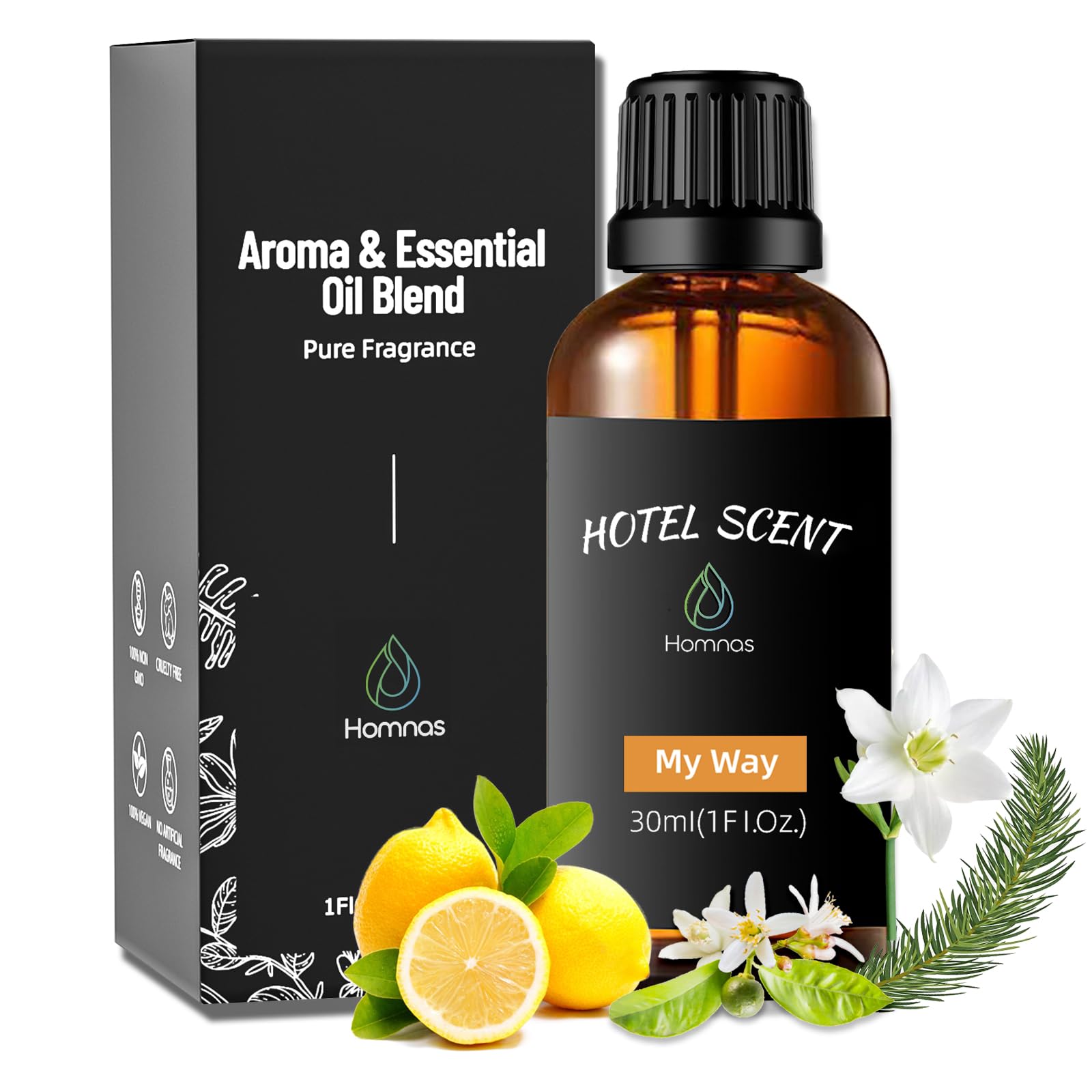 My Way de homnas, aceite de limón, aroma fresco y duradero para difusor