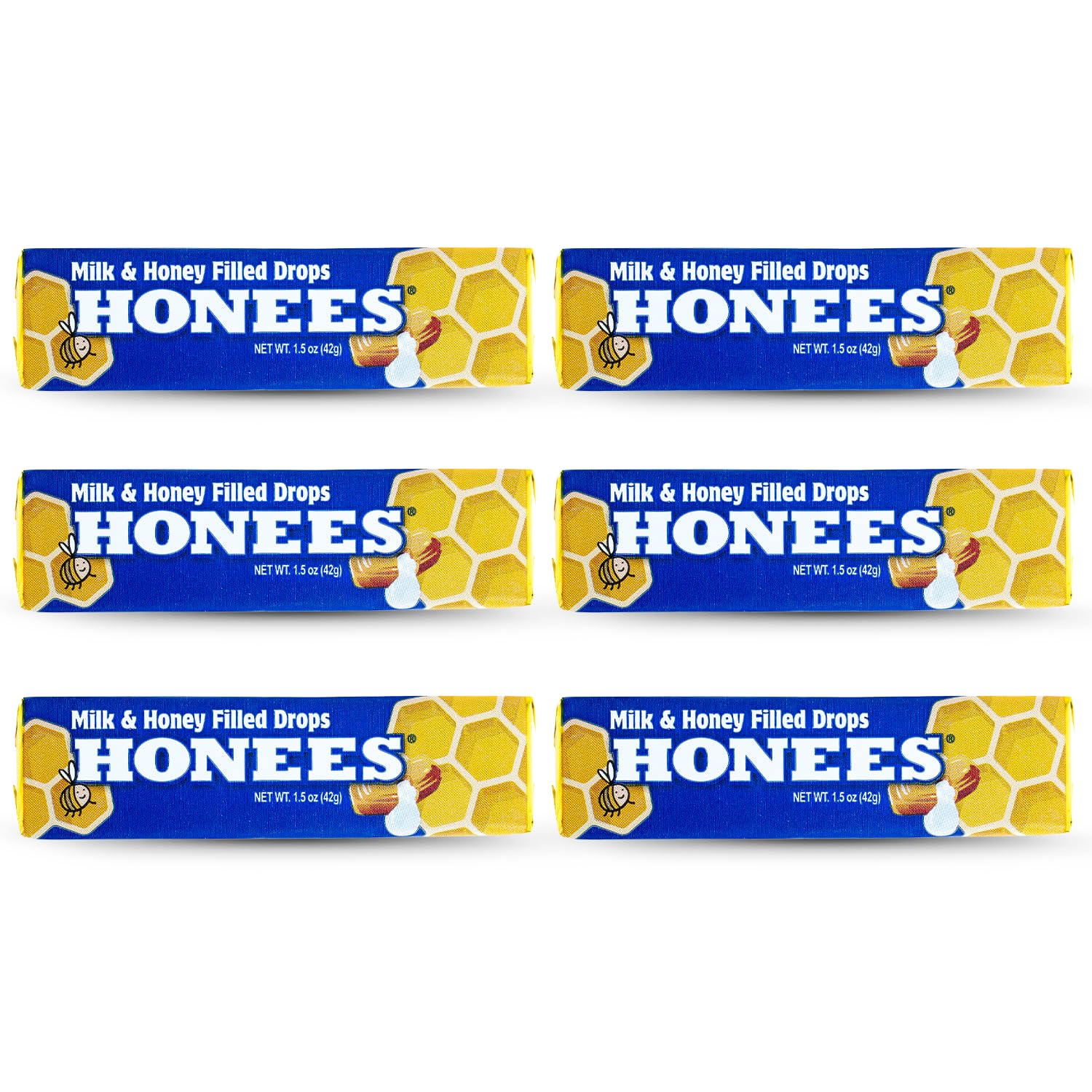 Honees Leche y Miel pastillas en empaque compacto para viajar