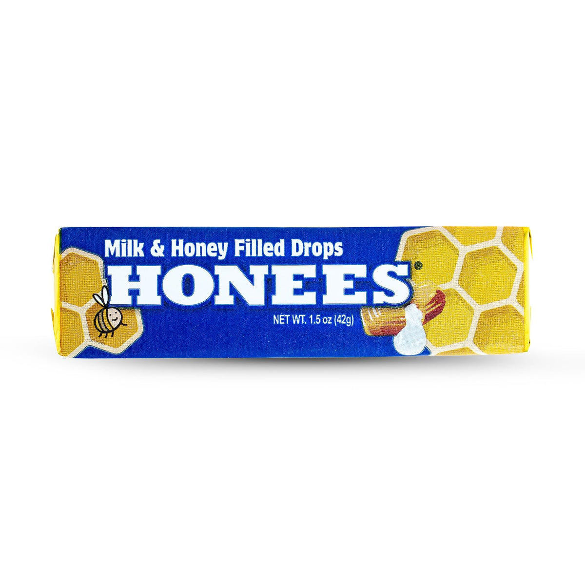 Honees Leche y Miel en envase compacto para llevar y usar a diario.
