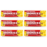 Honees gotas de miel, pack 6 barritas: alivio suave para la garganta.