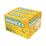 Honees logo y caja de pastillas para la garganta, alivio suave.
