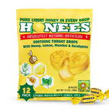 Honees pastillas miel-limón-mentol-eucalipto: alivio suave para la garganta