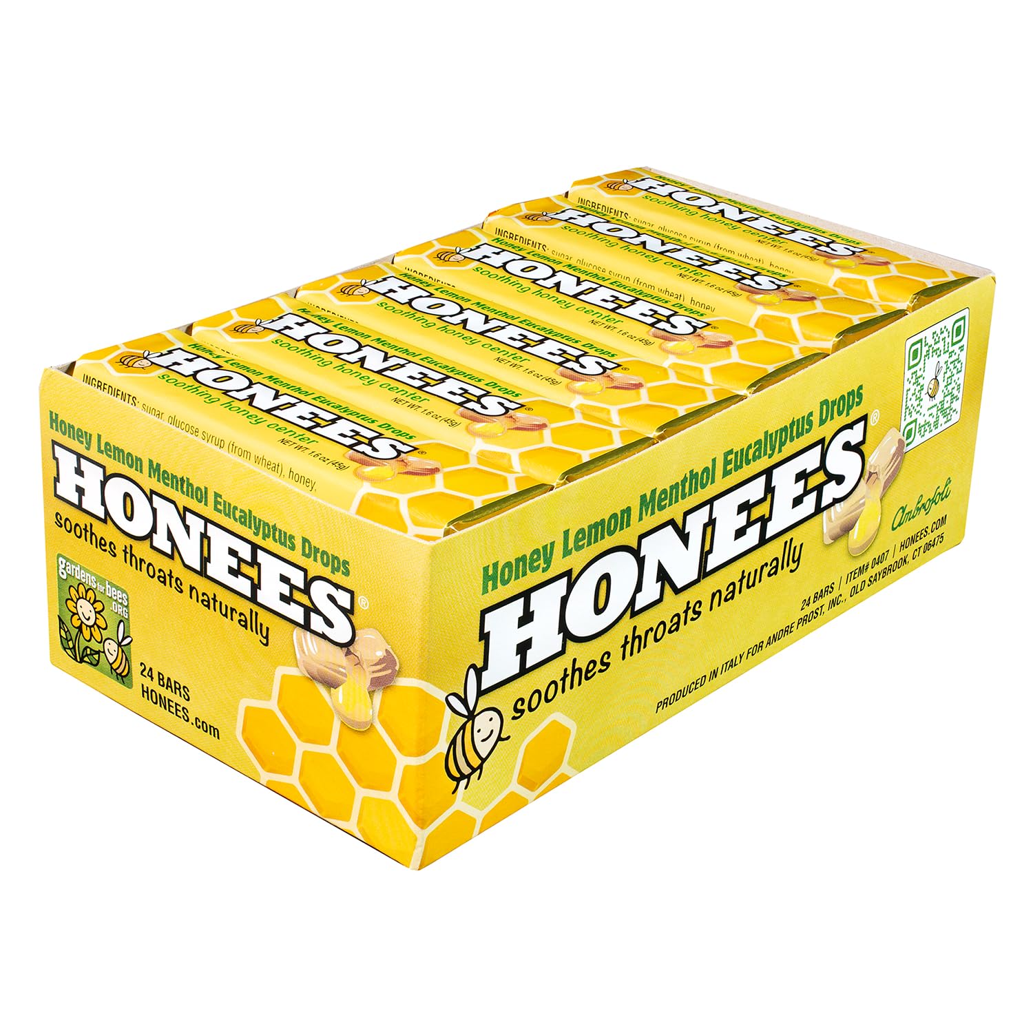 Honees pastillas miel limón para confort de garganta
