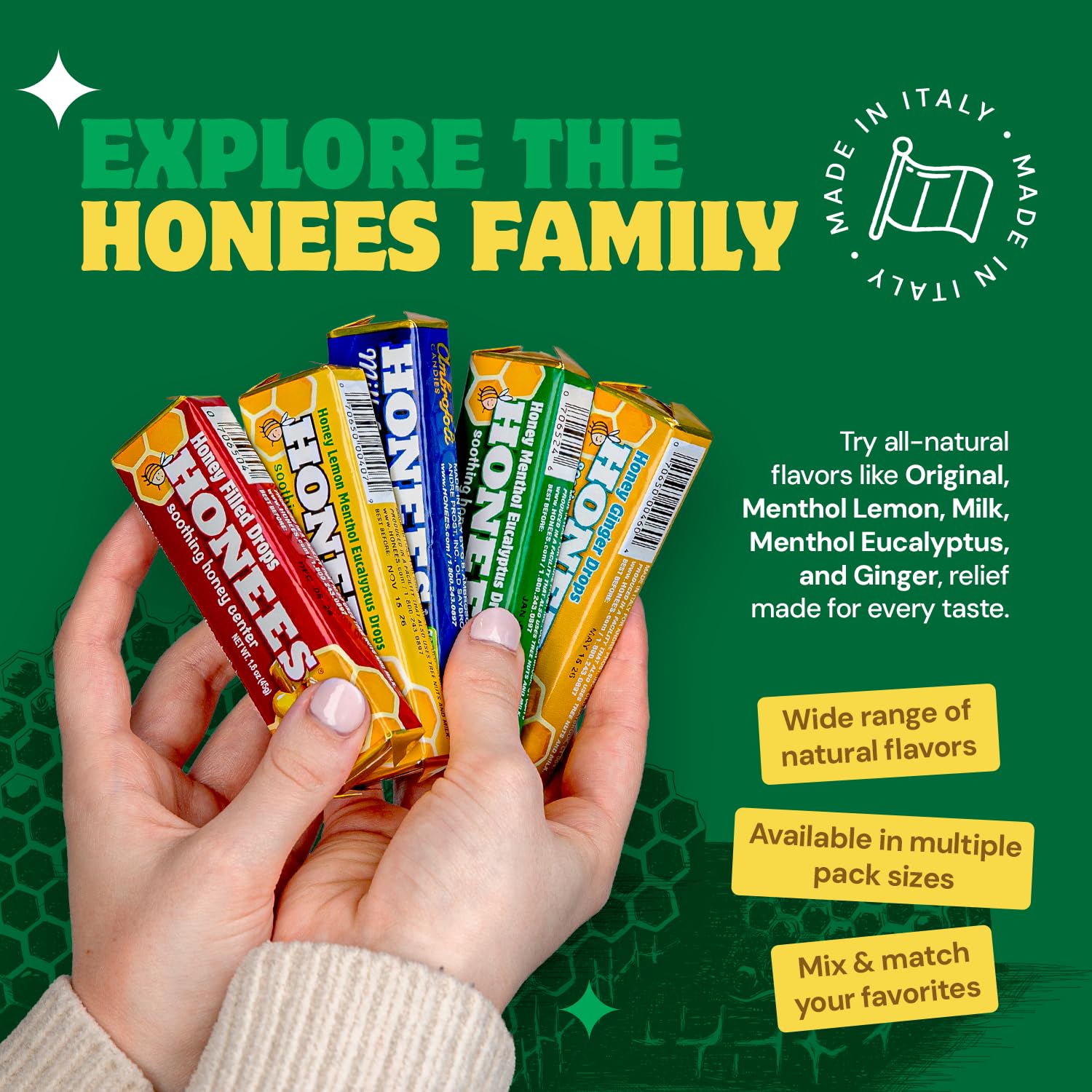 Variedades Honees Mentol Limón y Menta-Eucalipto para elegir