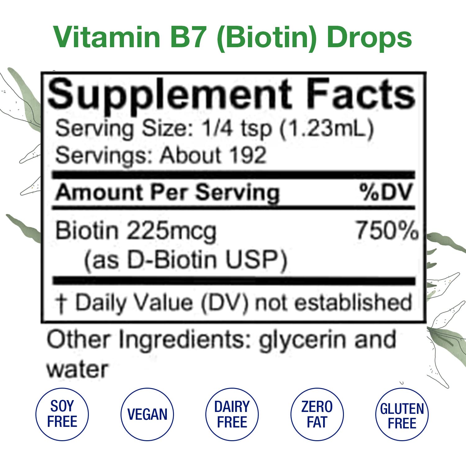 HoneyCombs Biotina líquida B7, uso diario, apoyo digestivo y metabolismo saludable.