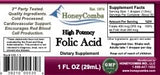 HoneyCombs gotas de ácido fólico, dosis adaptable, ideal para uso diario sin cápsulas.