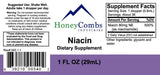 HoneyCombs Niacina en gotas con cuentagotas, ideal para mezclar en bebidas.