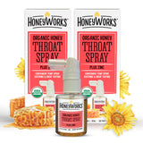 HoneyWorks spray de garganta en botella para alivio rápido