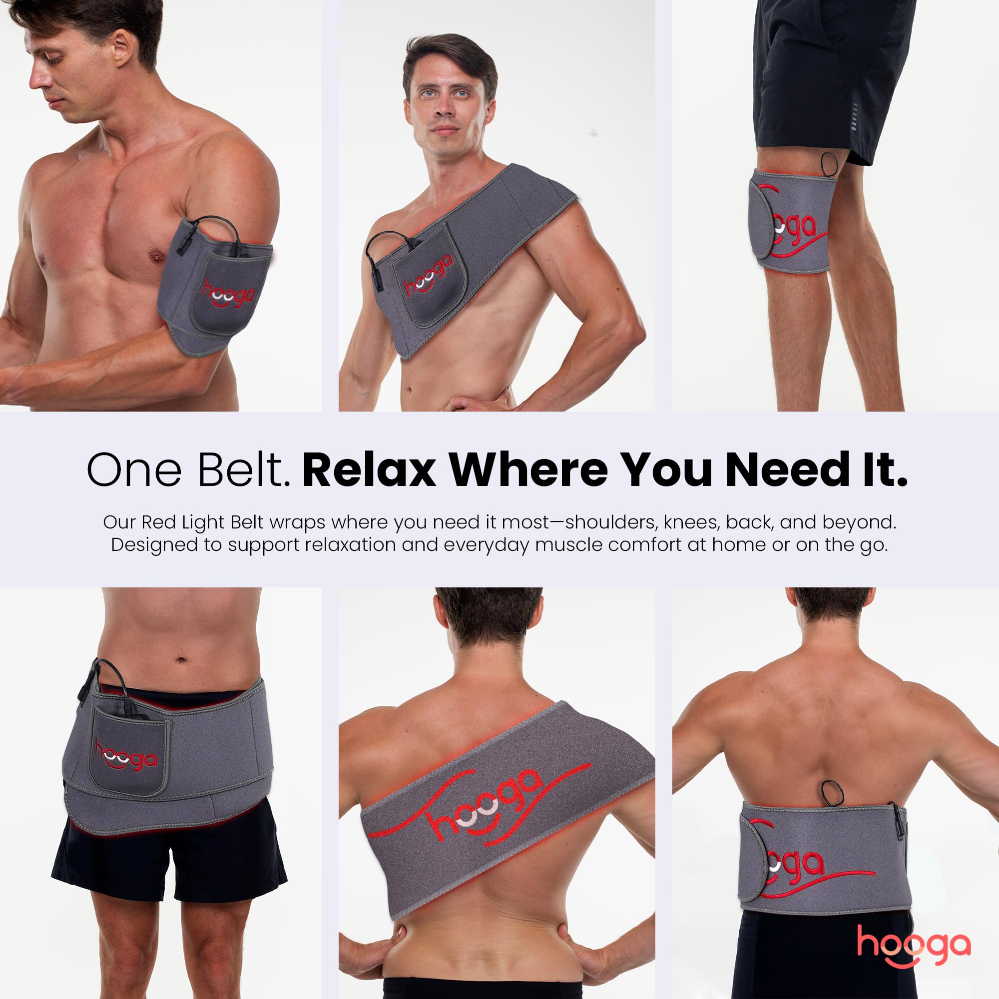 Hooga banda, diseño flexible, adaptable para cuello y hombros