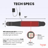 Hooga banda emite 660 nm y 850 nm de forma constante a lo largo