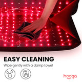 hooga-dimensiones-manta-terapia muestra tamaño para cobertura total desde cuello hasta pies, ideal para uso doméstico