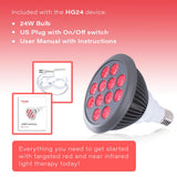 Diseño compacto y portátil de Hooga HG24 listo para dirigir la luz donde se necesite.