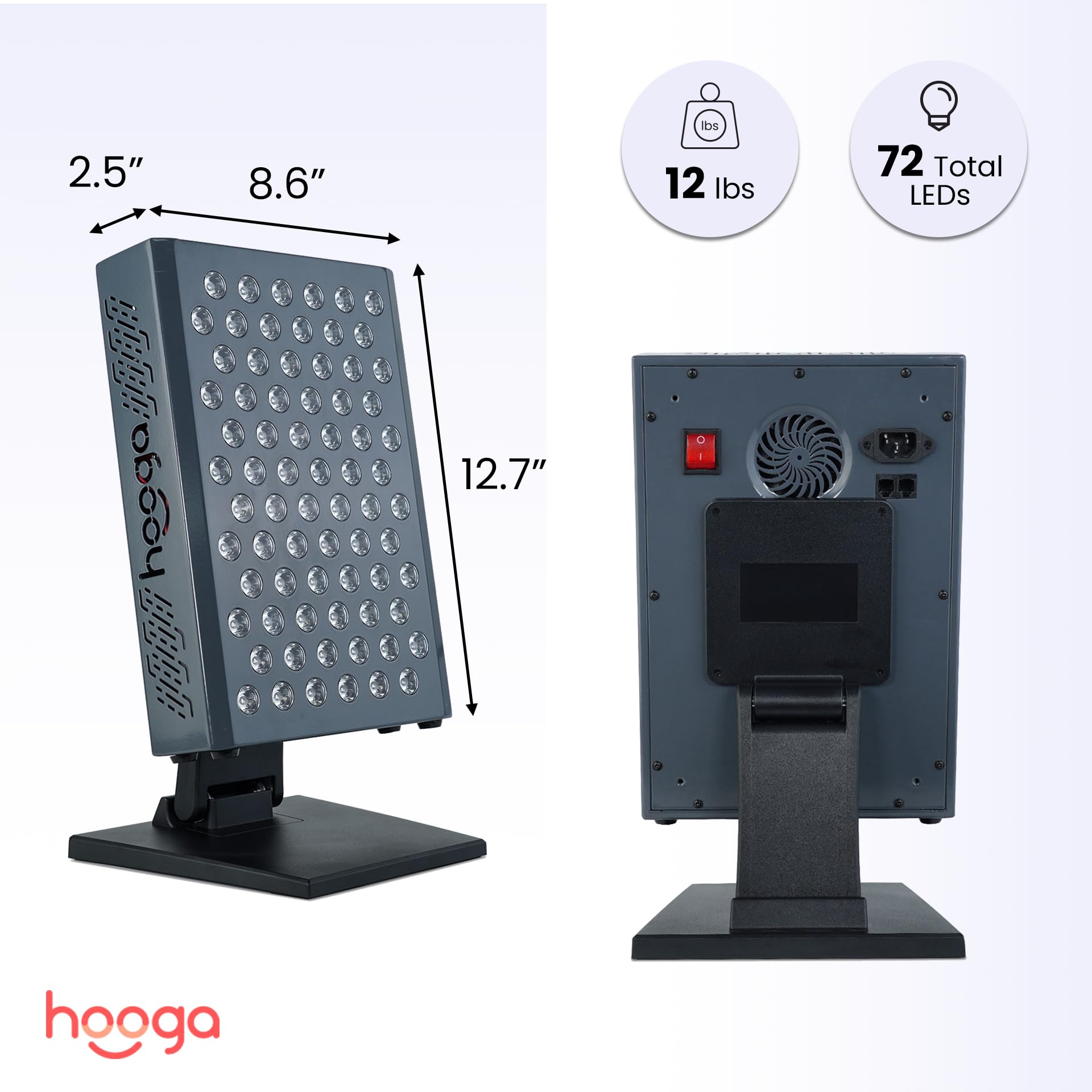 Hooga ULTRA360 panel cuatro longitudes para terapias de luz combinadas