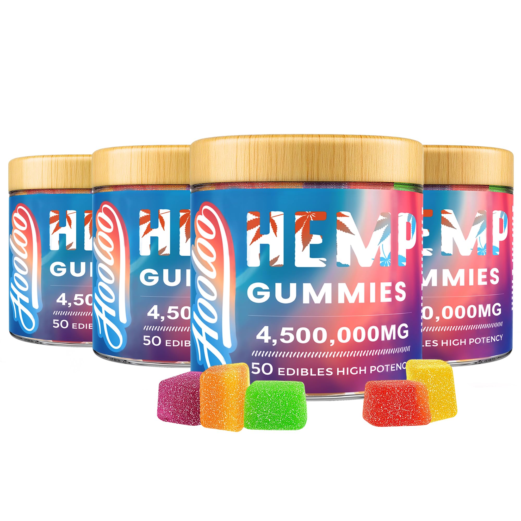 Gomitas HOOLOO hemp extra fuerza sabor cítrico para energía cotidiana